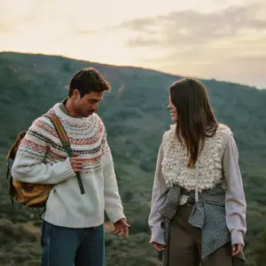 זוג בטיול בגולן